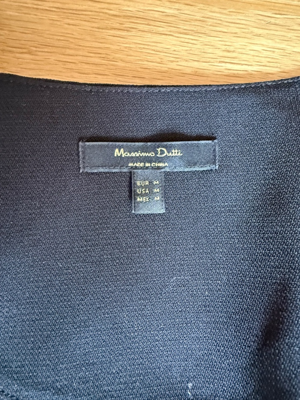 Massimo Dutti Black Long Sleeve Wrap Midi Dress - Picture 2 of 2